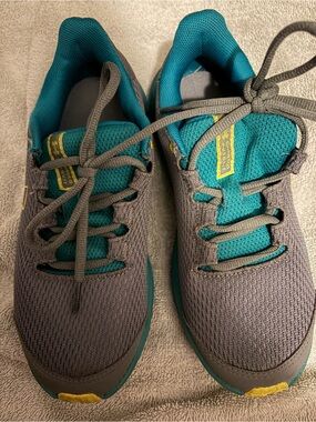 Under Armour Teal and Gray boys’ Athletic Shoes